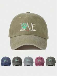 1 chiếc mũ bóng chày in hình 'LOVE' Paw, mũ thường ngày chống nắng ngoài trời có thể điều chỉnh, thích hợp cho du lịch mùa xuân/thu, bãi biển, mũ phong cách Y2K dành cho nam - mũ bóng chày - Xem 11