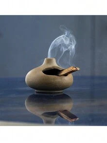 Peruvian Palo Santo Ceramic Incense Burner, Hotel Restaurant Plate Decor, Food Decoration, Incense Holder Tray - Multicolor - View 2