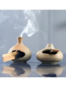 Peruvian Palo Santo Ceramic Incense Burner, Hotel Restaurant Plate Decor, Food Decoration, Incense Holder Tray - Multicolor - View 6