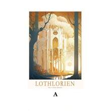 1 件复古旅行海报在世界中心，黑暗森林或坦克塔，电影，墙壁艺术，帆布画，北欧海报，客厅装饰，秋季装饰，乡村油画无框 - 多色 - 查看 18