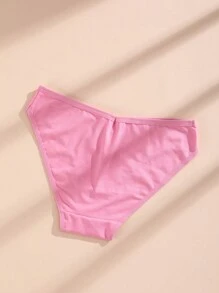 10 PCS Women's Cotton Panties V Waist Solid Color Briefs Comfortable And Breathable Sports Underwear - Multicolor - View 8