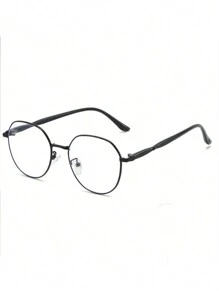 1pc Ladies Highly Attractive Level Student Light Round Face Display Face Flat Flat Light Mirror Plain Frame,School And Computer Reading Gaming TV Phones Glasses Accessories For Women