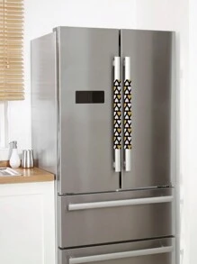 2 chiếc găng tay cầm tủ lạnh hình trái tim màu đen và trắng vàng đơn giản, thời trang và ấm áp, vỏ bảo vệ tay nắm cửa chống bám bẩn và chống bẩn, túi, hộp đựng, lưu trữ - Nhiều màu - Xem 8