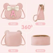 Toddler Girls' Wallet, Cute Bow Wallet/Crossbody Bag/Shoulder Bag, Personalized Glitter Coin Purse, Birthday/Christmas Gift For 1-8 Years Old Girls