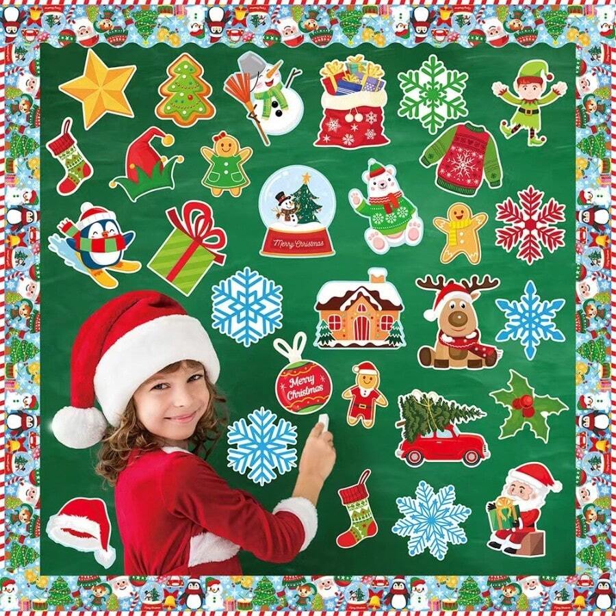 [1 Set/83 Sheets + 180 Glue Points/Random Pattern] Christmas Party