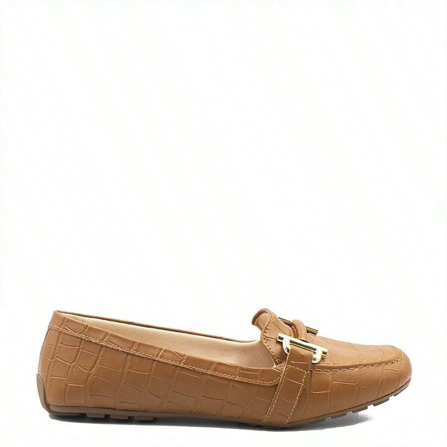 Marisol Croco Buckle Moccasin - 駝色 - 查看 1