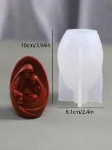 1 Khuôn silicon tạo hình cảnh Chúa giáng sinh, thích hợp để tự làm nến - trắng - Xem 2