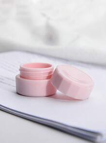 5 Pcs Nail Tools Pink Flat Cover Polygon Nail Polish Glue Sample Bottle Bottle Powder Jewelry Collection 3 Grams