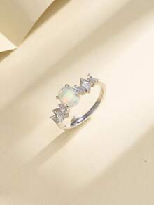 1 件 925 纯银天然澳大利亚珍珠蛋形鸡尾酒戒指，适合订婚、婚礼、生日礼物、派对、度假、奢华、现代、优雅 - 白色 - 查看 7