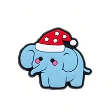 20 件可爱圣诞动物图案鞋饰套装适用于木屐泡泡拖鞋凉鞋、PVC 鞋饰沙滩包配件生日圣诞节万圣节派对礼物