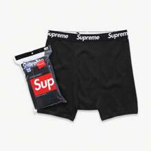 *DNR* Supreme X Hanes Boxer Briefs (4 Pack) Black (SS24) - Multicolor - View 1