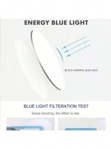 1pc Ladies Highly Attractive Level Student Light Round Face Display Face Flat Flat Light Mirror Plain Frame,School And Computer Reading Gaming TV Phones Glasses Accessories For Women