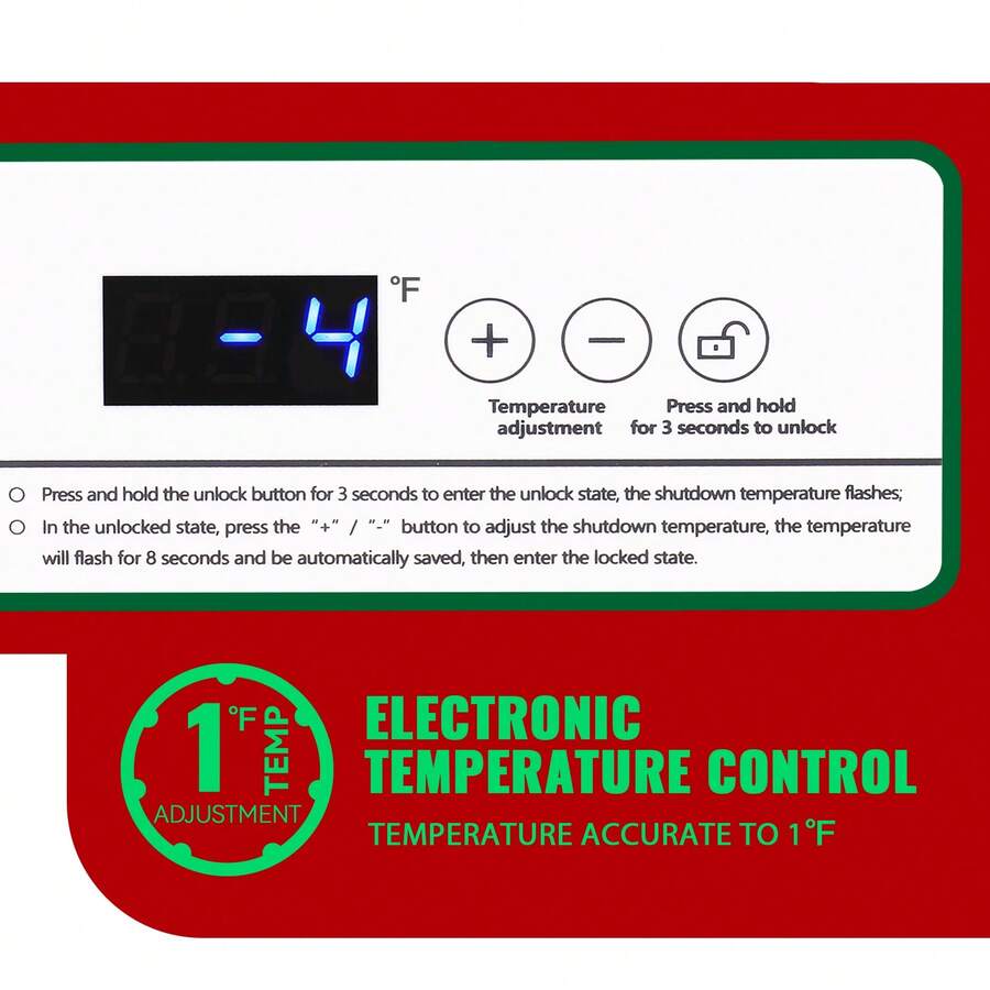 Deep Freezer Chest 3.5 Cubic Feet Freezers With Temperature Display