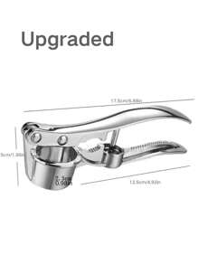 1pc Stainless Steel Garlic Press Manual Crusher Handheld Ginger Kitchen Tool,Corkscrew,Chopped And Crushed Ginger, Nuts, Garlic, Walnuts