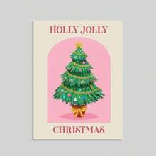 1pc Retro Christmas Tree Print, Pink Wall Art, Waterproof Canvas, Artwork For Home Decor, Suitable For Bedroom, Office, Living Room, Cafe, Bar, Indoor/Outdoor Use, Spring/Summer Season, Ink On Canvas, Unframed Christmas Decoration XMAS Decor Christmas Tree Gift Decor Thanksgiving Wedding Home Decor Home Decor Fall Decor Autumn Decor Birthday Decorations For Gifts Party Supplies Indoor Holiday Festival Decor Halloween Decor Wall Decor Halloween Ornaments