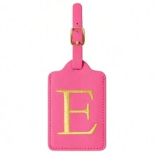 Personalized Initial Luggage Tags For Suitcases, Leather Letter Cute Luggage Tags With Privacy Name Card, Embroidered Monogrammed Travel Bag Backpack Tags Gifts For Women Kids Girls Teens (Rosered)Luggage Tag Travel Accessories Travel Essentials Travel Organizer For Beach Summer Vacation Back To School Bag For School School Accessories School Stuff - Hot Pink - View 20