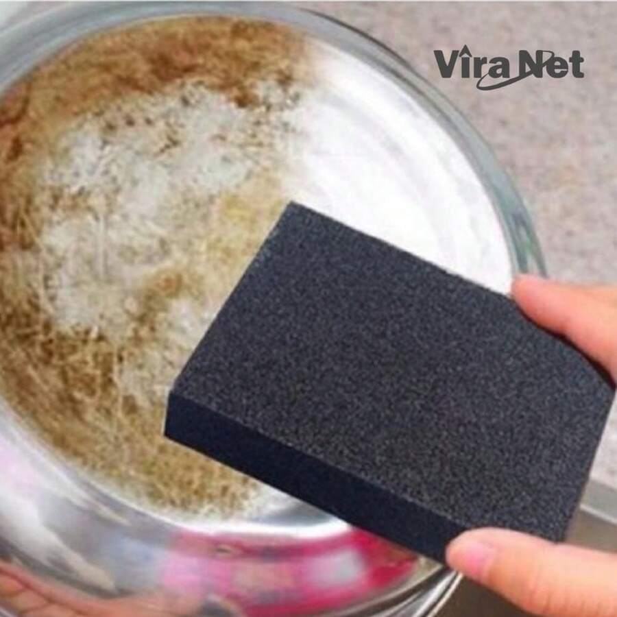 Magic Sponge Heavy Duty Cleaning Stainless Steel Pan Rust Removal Clink