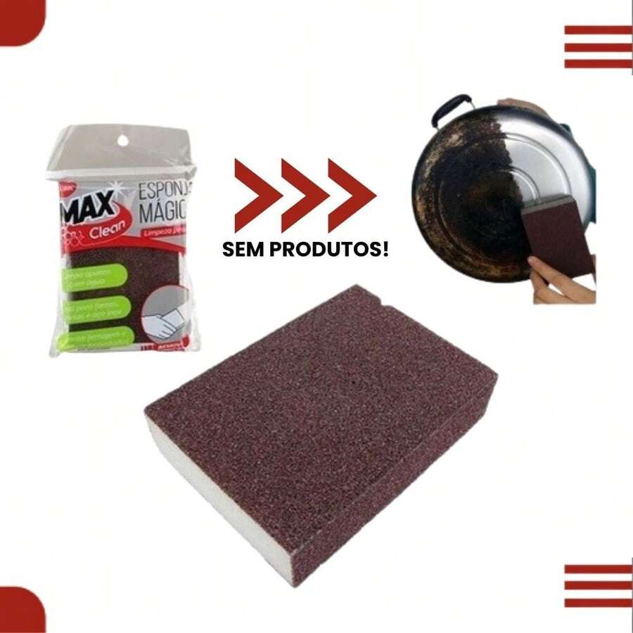 Magic Sponge Heavy Duty Cleaning Stainless Steel Pan Rust Removal Clink
