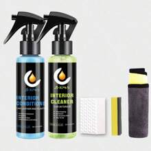 JB-XPCS Kit de limpieza y cuidado del interior del automóvil, restaurador de plástico, limpiador en aerosol, renovador de brillo para plásticos del interior del coche, accesorios para automóvil