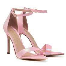 Women's Holographic Sandal With 10 Cm High Heel Original Pointed Toe - 粉色 - 查看 1