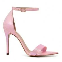 Women's Holographic Sandal With 10 Cm High Heel Original Pointed Toe - 粉色 - 查看 2