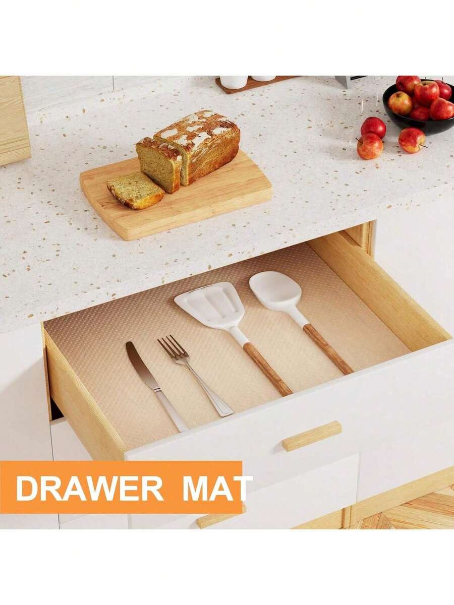 Large Shelf Liner 30 Inch Wide, Waterproof Under Sink Mat, Easy To Cut