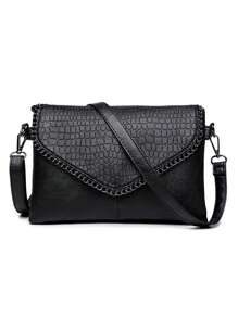 New Woman Shoulder Bag Fashion Black Messenger Bags Female Casual Clutches Handbag - Black - View 3