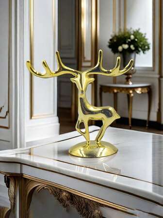 2pcs Deer Decor Craft, Deer Figurine, Home Decoration, Desktop Ornament, Modern Minimalist Style Deer Best Gifts Birthday Graduation Christmas Decorations Room Decor Christmas