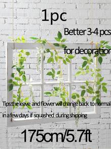 Nejlue Artificial Flowers/Plants1111 Home & Living 1 dây leo hoa tử đằng nhân tạo giả treo giả màu xanh lá cây tử đằng nền mây giả cho trang trí nhà cửa, lớp học, văn phòng, trang trí mùa thu, phòng, bàn làm việc, trang trí sân vườn, phòng trang trí xe cưới, trang trí vòm cửa sổ, nhà, phòng ăn, phòng ngủ, cầu thang hiên trước có mái che, vật liệu trang trí tiệc sinh nhật, ban công, giá đỡ xích đu, trung tâm mua sắm, lò sưởi, cửa ra vào, quà tặng lễ hội giáng sinh năm mới và năm mới đồ trang trí mùa đông - Nhiều màu - Xem 8