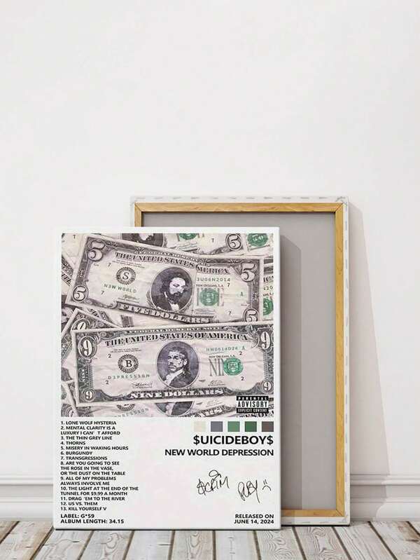 Suicide Poster Boys New World Depression Album Cover Posters For Room Aesthetic - Canvas Poster, Bathroom Wall Art Decor, Room Decoration, Modern Art Canvas Printing, Ideal Gift For Bedroom, Living Room, Office, Corridor Gifts Birthday Graduation