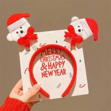 5pcs Style Random Christmas & New Year Ambience Fabric Headbands, Christmas Party & New Year Photo Props Wholesale - Multicolor - View 3