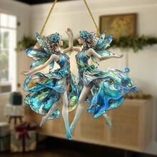 1 件跳舞仙女 2D 亚克力捕光器，个性化花园庭院，家居装饰挂件，圣诞节送给家人朋友学生的创意礼物，精致的氛围装饰 - 多色 - 查看 2
