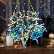 1 件跳舞仙女 2D 亚克力捕光器，个性化花园庭院，家居装饰挂件，圣诞节送给家人朋友学生的创意礼物，精致的氛围装饰 - 多色 - 查看 5