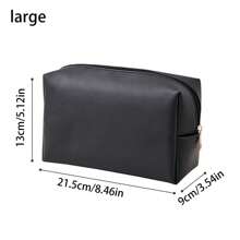 1pc Solid Color Simple Travel Makeup Bag, Wash Bag, Makeup Storage Bag, Travel Daily Fashion Hand Bag, Travel Supplies Storage Bag, Makeup Tools, PU Leather, Travel Accessories Makeup Brush Storage, Portable Travel Wash Bag, A Great Gift Bags, Makeup Bag, Organizer, Storage, Makeup Organizer, Makeup Bags, Toiletry Bag, Cosmetic Bag, Make Up Pouch Mini Pouch, Large Capacity Pouch, Gifts Christmas Gifts, Gift Ideas For Women - Multicolor - View 19