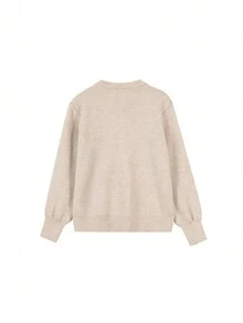 Women Loose Casual Retro Knitted Cardigan, For Autumn And Winter