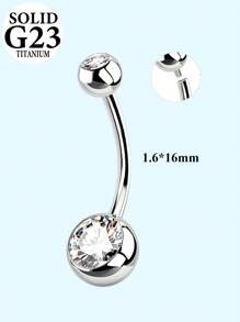 Titanium Belly Rings 14G G23 Solid Titanium Faceted Cubic Zirconia, Navel Rings Belly Button Body Piercing Jewelry Internally Threaded Belly Rings, 14G Belly Piercing Jewelry, Belly Button Rings, Navel Piercing Jewelry For Women Men