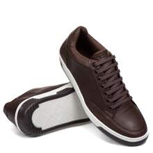 Quebec Men's Casual Shoes, Light, Soft, Comfortable, Leather - Rỉ Nâu - Xem 2