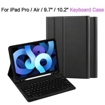 Tastatur Hülle kompatibel mit iPad Pro 11 Zoll 2., 3. und 4. Generation, 12,9 Zoll 3. Generation, iPad Air 4., 5. und 6. Generation, iPad 7., 8., 9. und 10. Generation, 10,9, 10,2, 10,5 und 9,7 Zoll Tablets, mit Stifthalterung, schützende Hülle