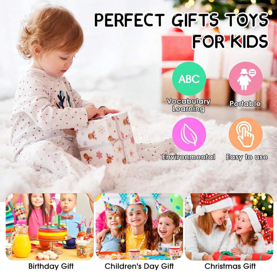 Toddler Toys Talking Flash Cards For 1 2 3 4 5 6 Year Old Boys And