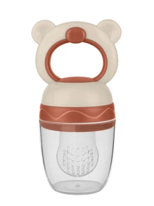 KUNT 1 pieza Alimentador de fruta con forma de oso de bebé hecho de silicona, bolsa de malla de silicona chupete, bolsa de alimentación de fruta para bebés para uso diario - Multicolor - Ver 14
