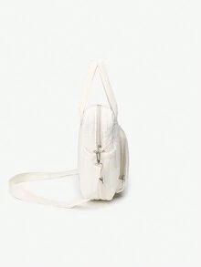 2024新款韩版INS大容量刺绣小熊妈咪手提包单肩手提母婴包 - 米色 - 查看 5