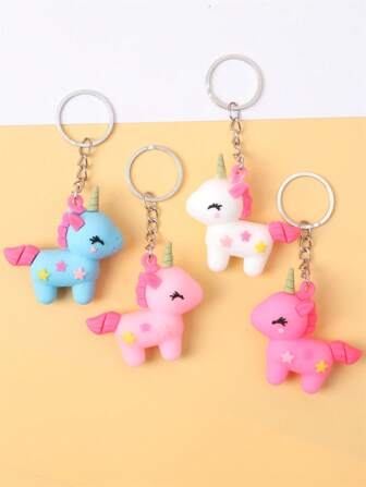 1st/4st Set Leuke Zachte Klevende Eenhoorn Rugzak Hanger, Cartoon Pony Hanger, Evenement Herinnering Klein Geschenk, Sleutelhanger Kleine Hanger Speelgoed, Het Geschenk Voor Kinderen, Geschikt Om Je Rugzak Op Te Versieren