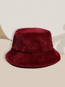 1pc Women/Men Multicolor Casual Versatile Warm Soft Plush Bucket Hat, Suitable For Autumn/Winter Daily Use Winter Hat