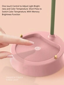 1 件可调光 LED 创意台灯，可充电触控护眼灯，适用于卧室、办公室、宿舍书桌、床边