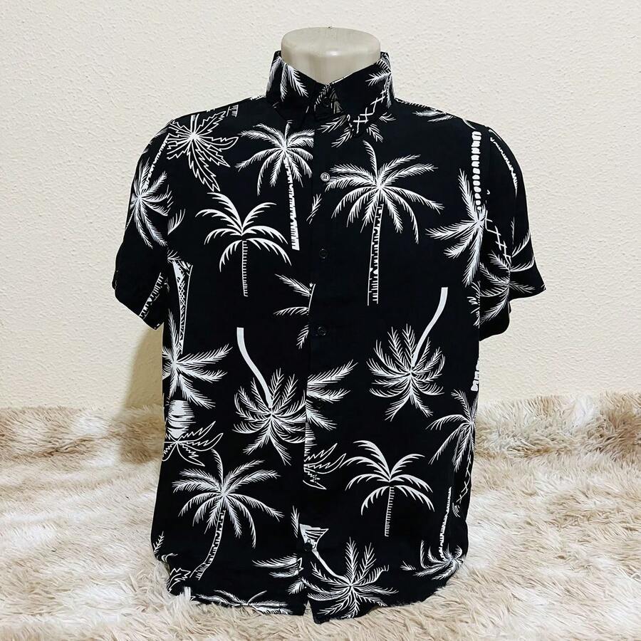Men's Floral Shirts Comfortable Hawaiian Printed - 彩色 - 查看 1