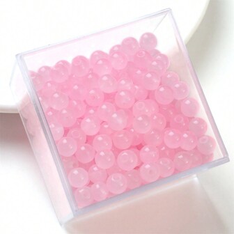 6mm/200pcs Solid Color Glass Beads DIY Accessories For Handmade Bracelet Jewelry Making