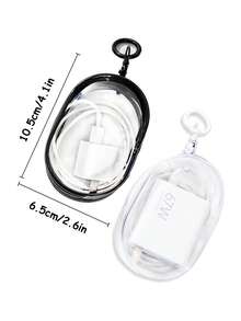 1/3 件便携式迷你透明拉链储物袋，紧凑型多功能收纳袋，带钥匙扣的耳机和充电器盒，旅行收纳盒透明旅行配件，化妆包，化妆包，度假收纳袋，大容量化妆品收纳盒化妆盒，可容纳口红、刷子、护肤品、手机、硬币、家庭小物品、礼物、度假和节日万圣节圣诞节多功能用途。 - 彩色 - 查看 2