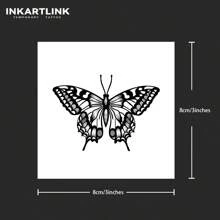 INKARTLINK Revolutionary Technology Tattoo, Semi-Permanent Tattoo, Butterfly, Realistic Tattoo, Heart-Stirring Tattoo, Temporary Tattoo, Fake Tattoo, Waterproof, Authentic Tattoo Appearance, Niche Design Tattoo, Fruit Juice Tattoo, Plant Tattoo - Black - View 5