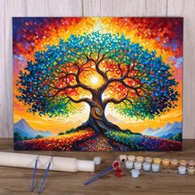 1 Bộ tranh kỹ thuật số Acrylic dành cho người lớn, Quà tặng lý tưởng cho sinh nhật, Ngày của Mẹ, Ngày của Cha, Giáng sinh - Đồ thủ công nghệ thuật treo tường tự làm, Không khung, 15,7" X 19,7" - cây lớn - Xem 13