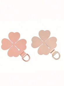 304#不锈钢四叶草心形手机支架，手机指环扣，手机挂绳，手机壳充电口固定指环扣，送给母亲、家人、朋友的礼物，生日、节日手机装饰，手机链 - 彩色 - 查看 18